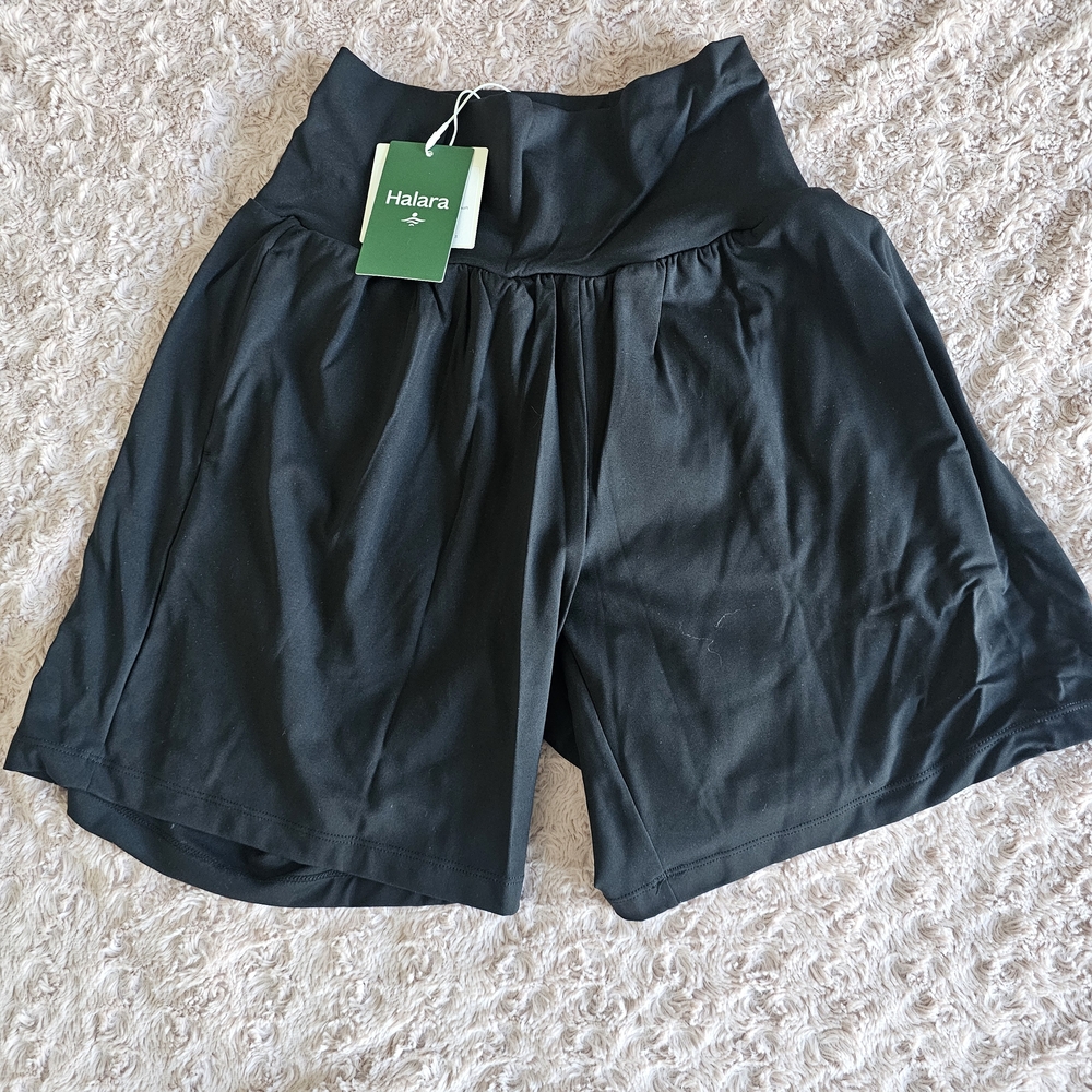 HALARA Women's High Waist Black Shorts